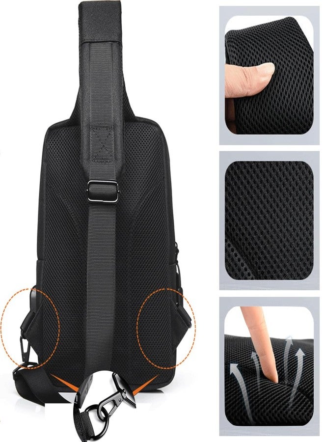 CAAORDKSO Sling Bag for Men Women Messenger Bag, Waterproof Satchel Bag Lightweight Crossbody Bag Casual Shoulder Bags for Travel Daily Work (Blue) - Image 2